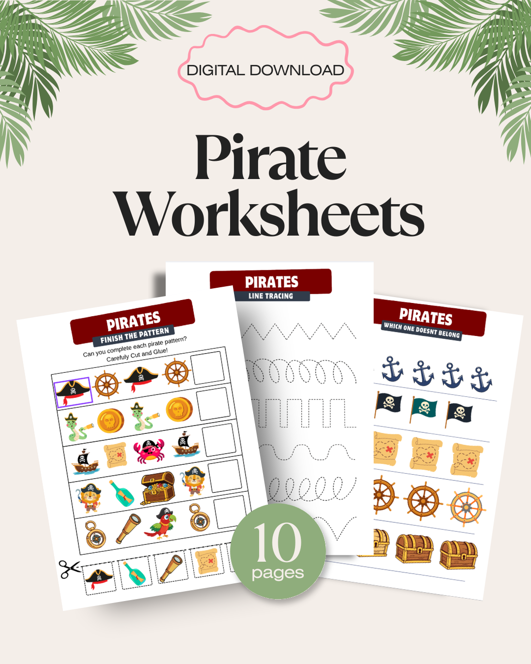 Pirate Worksheets