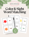 Color & Sight Word Matching Cards