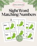 Matching Number and Words Cards