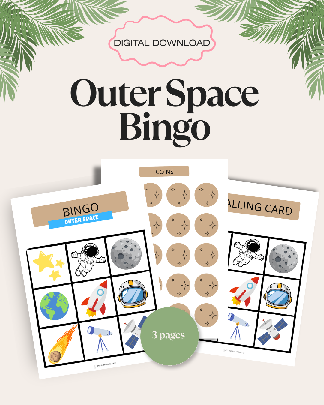 Outer Space Bingo Game